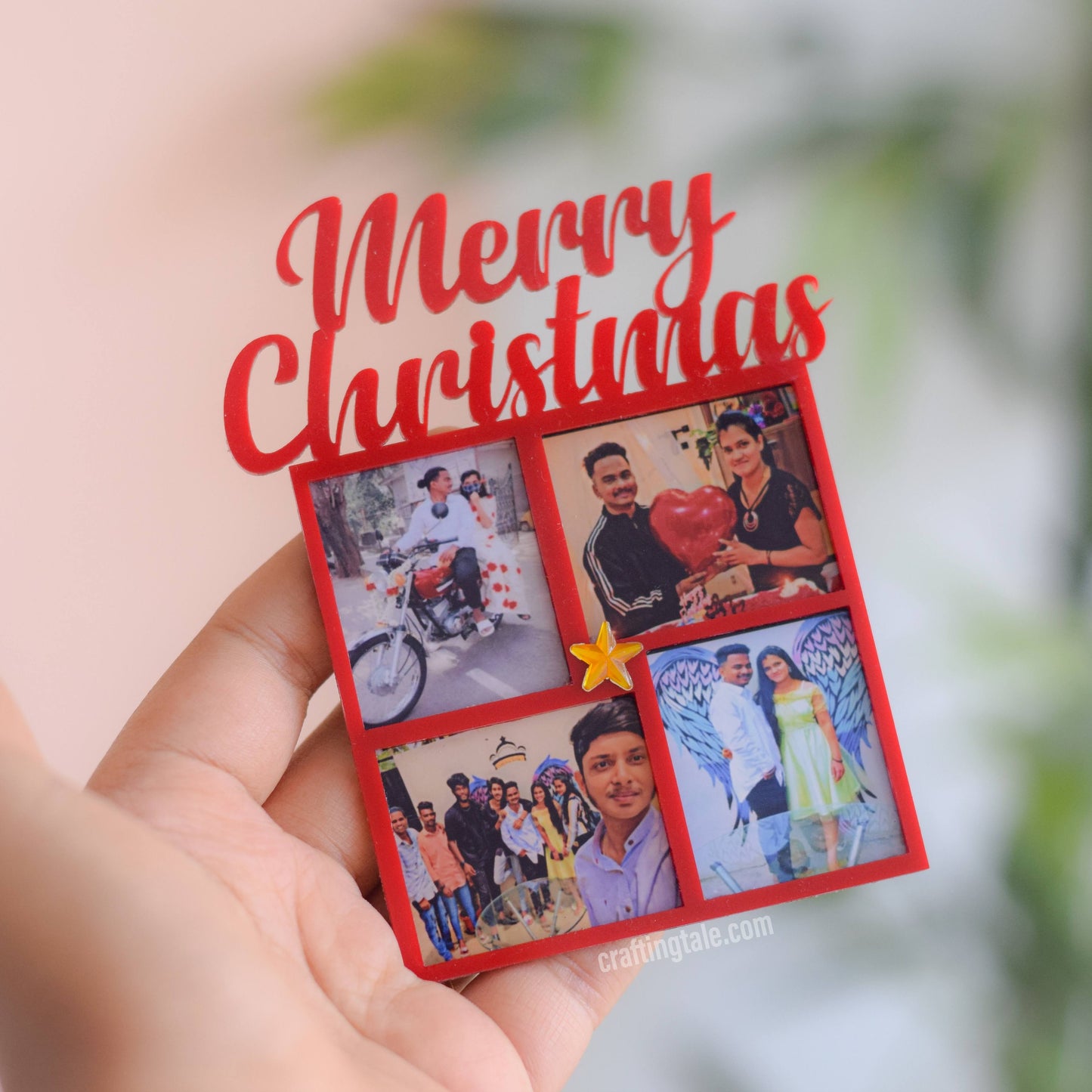 PHOTO COLLAGE FRIDGE MAGNET - CHRISTMAS THEME