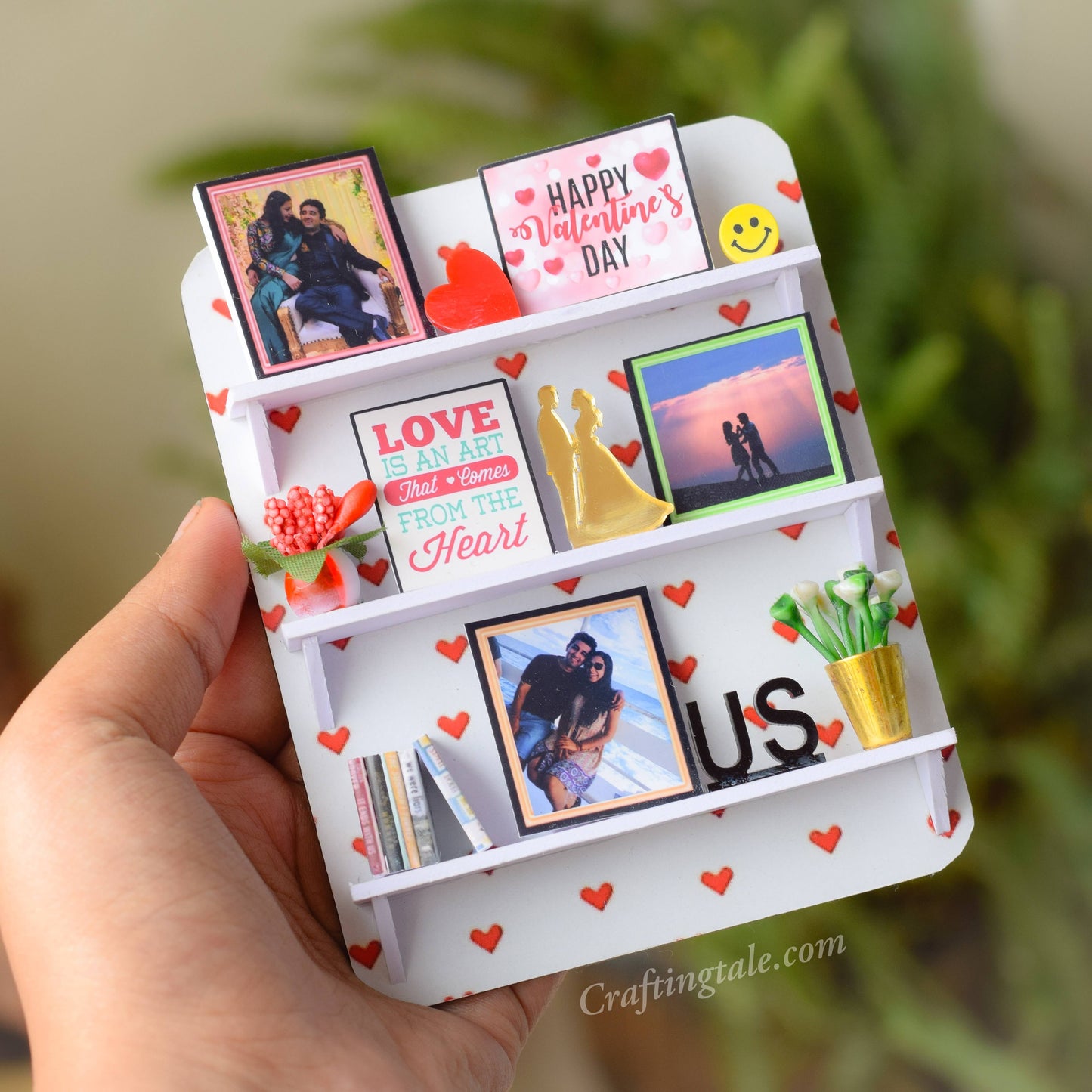Miniature Shelf Fridge Magnet/Stand - Valentine's Day