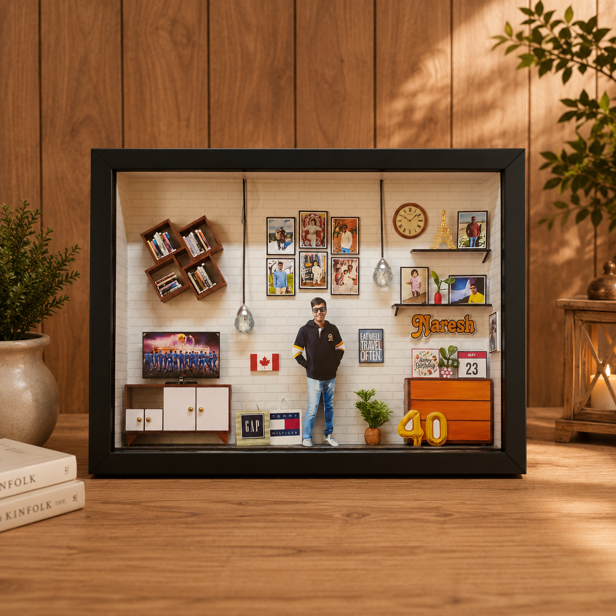 HIS HAPPY CORNER Miniature Frame