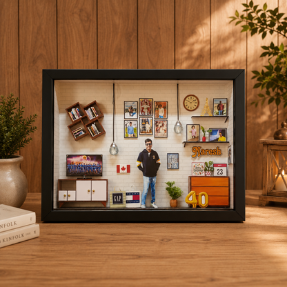 HIS HAPPY CORNER Miniature Frame