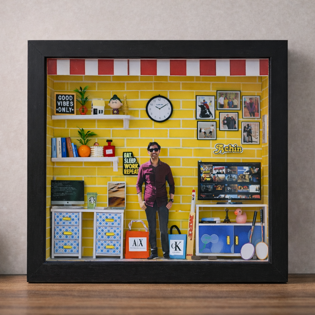 HIS HAPPY CORNER Miniature Frame