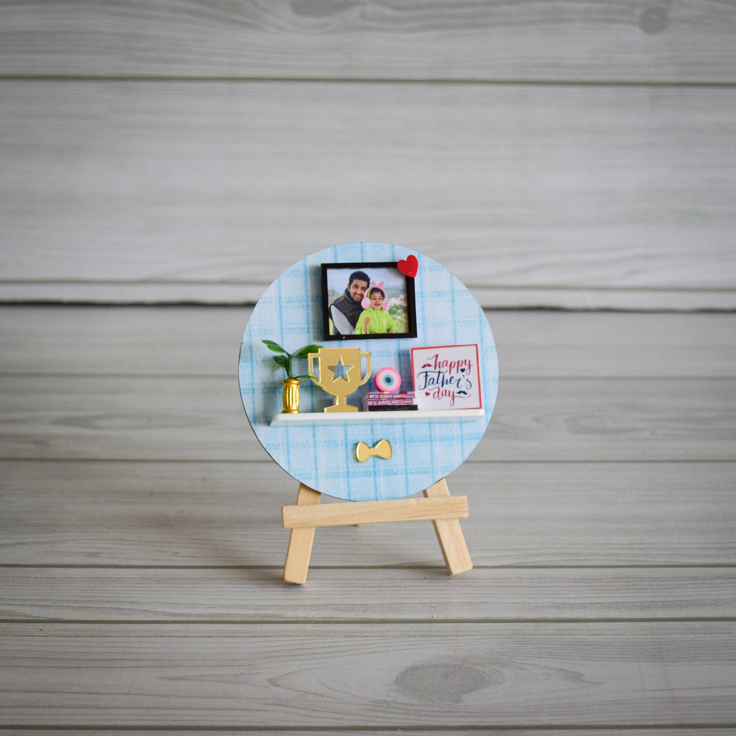 "HAPPY WISHES" MINIATURE SHELF - FATHER'S DAY