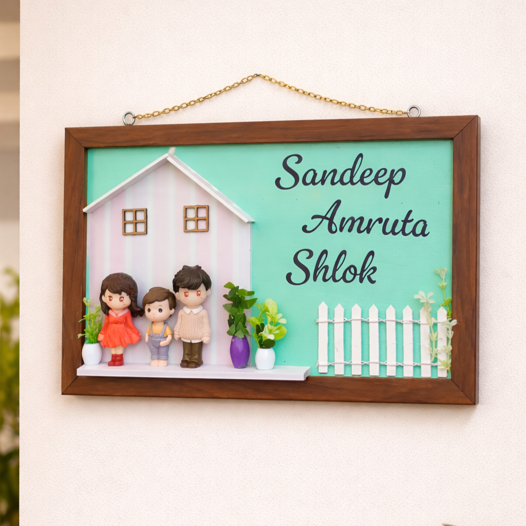 "OUR LITTLE FAMILY" HOUSE NAMEPLATES