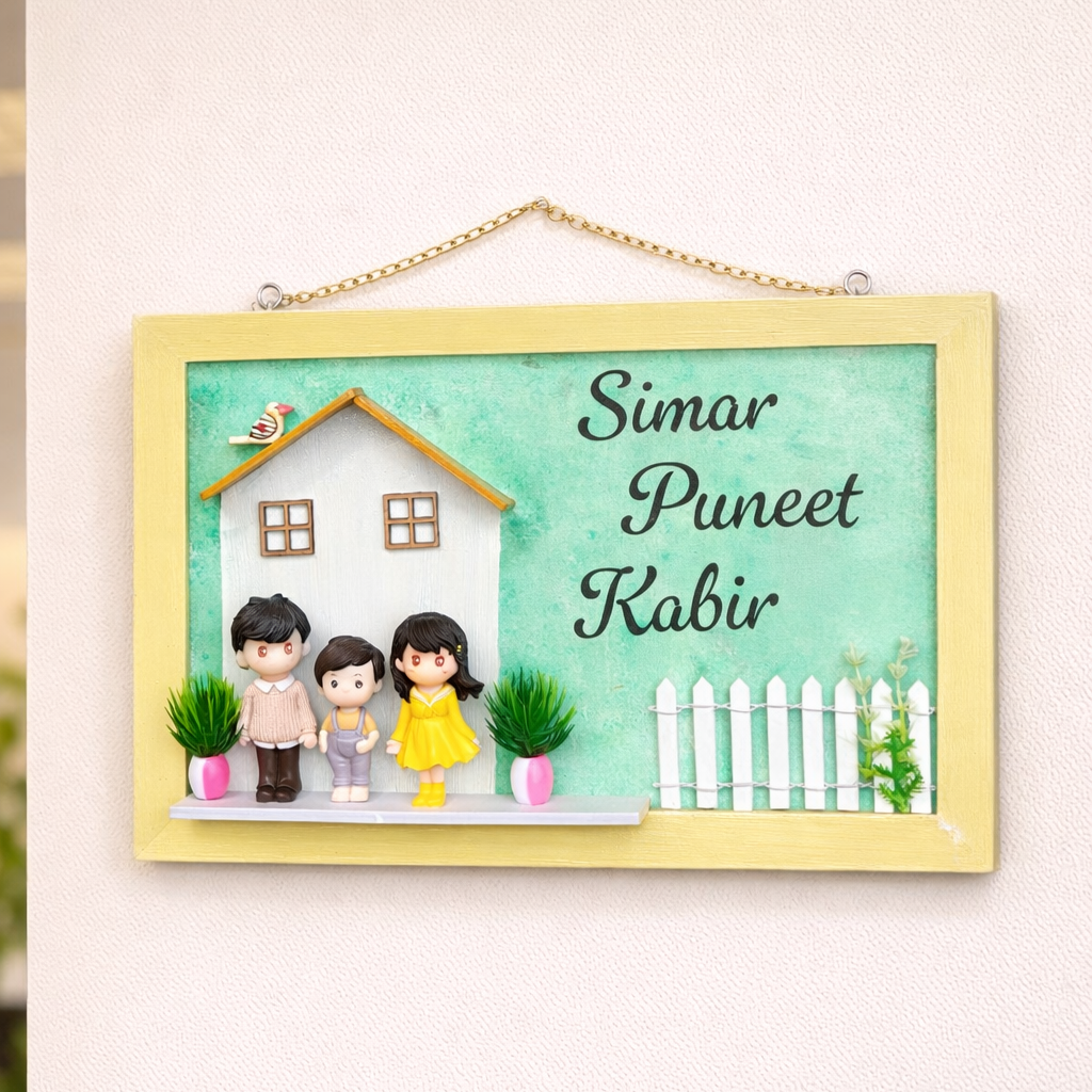 "OUR LITTLE FAMILY" HOUSE NAMEPLATES