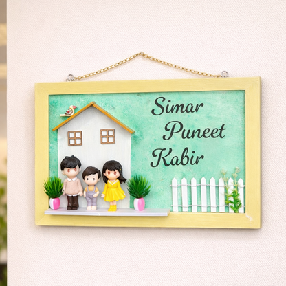 "OUR LITTLE FAMILY" HOUSE NAMEPLATES