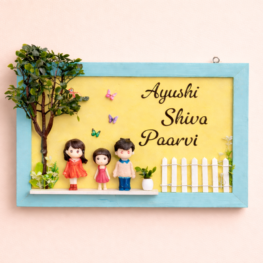 "OUR LITTLE FAMILY" HOUSE NAMEPLATES