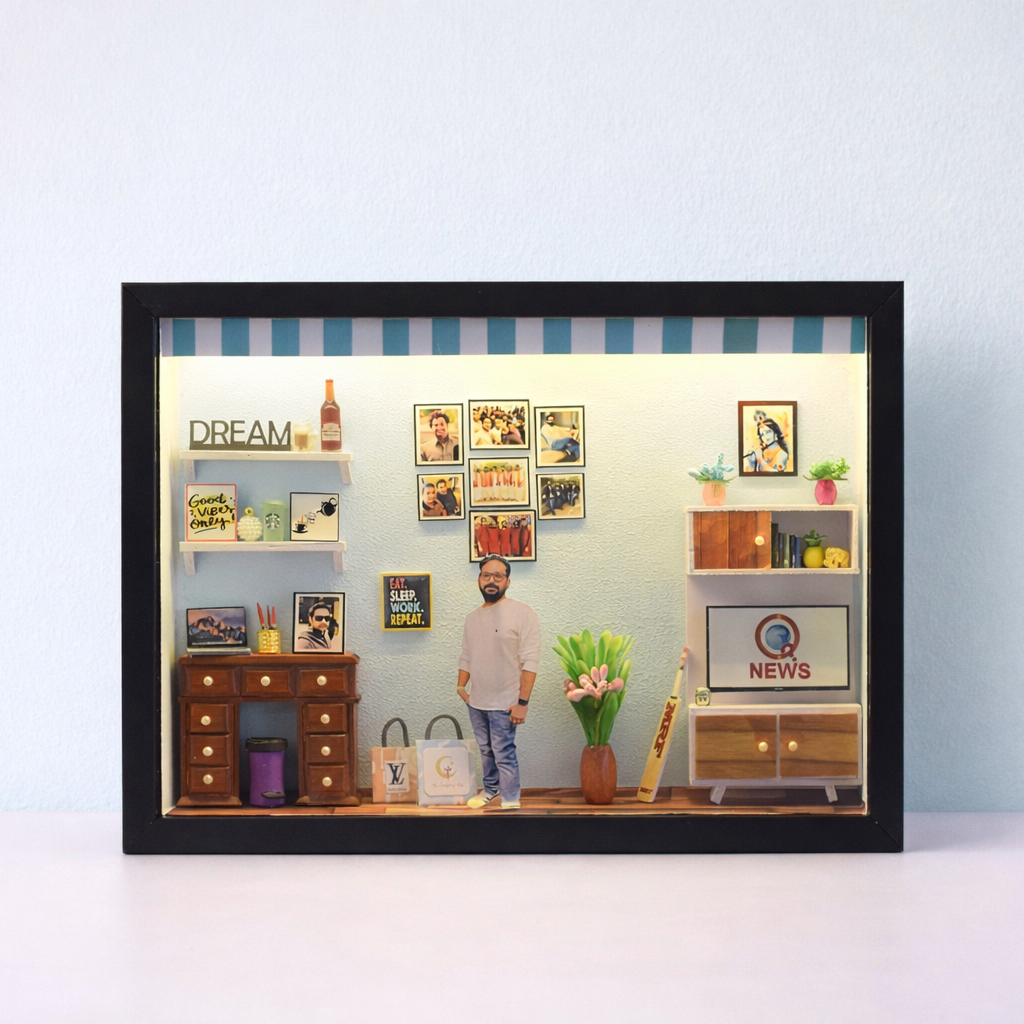 HIS HAPPY CORNER Miniature Frame