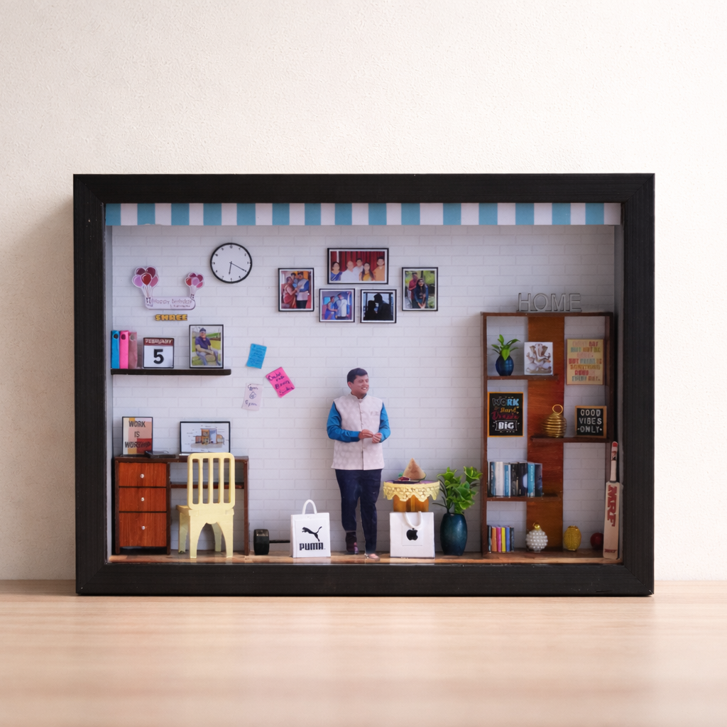 HIS HAPPY CORNER Miniature Frame