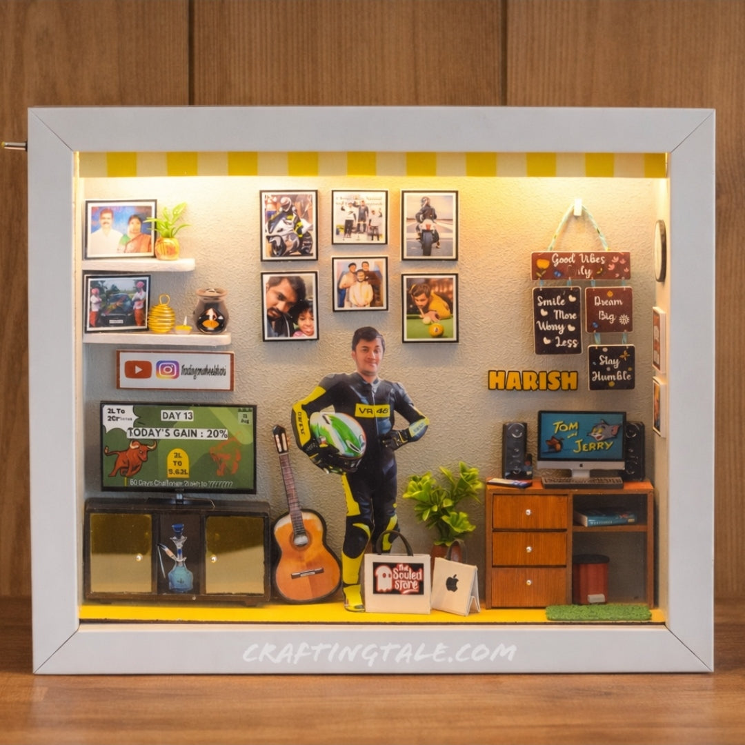 HIS HAPPY CORNER Miniature Frame