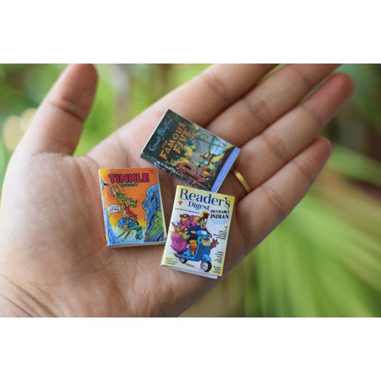 MINIATURE BOOK MAGNET - SET OF 3