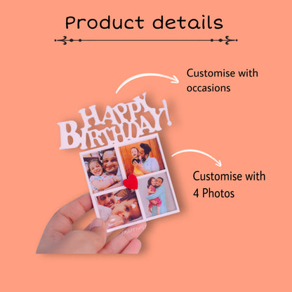 PHOTO COLLAGE FRIDGE MAGNET - BIRTHDAY THEME