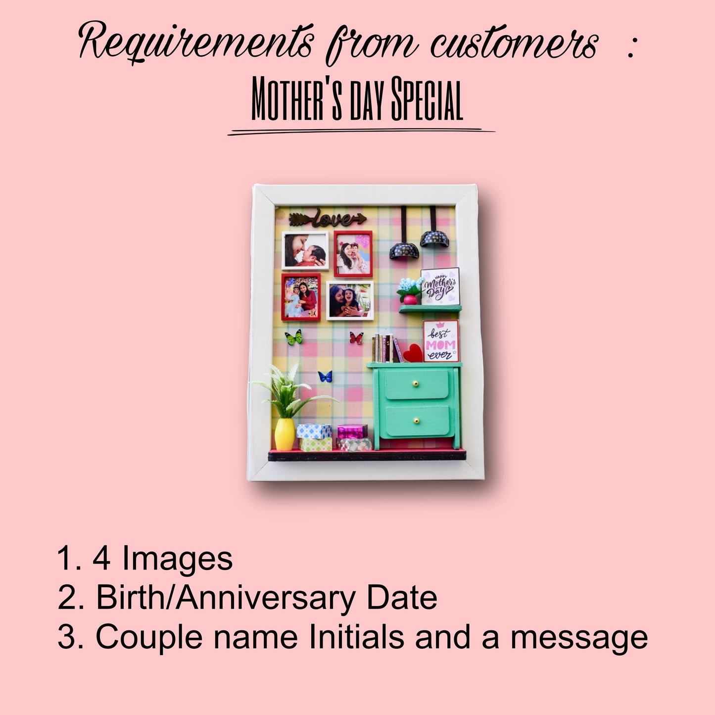 MOTHERS DAY  "THE CUTE CORNER"  MINIATURE FRAME