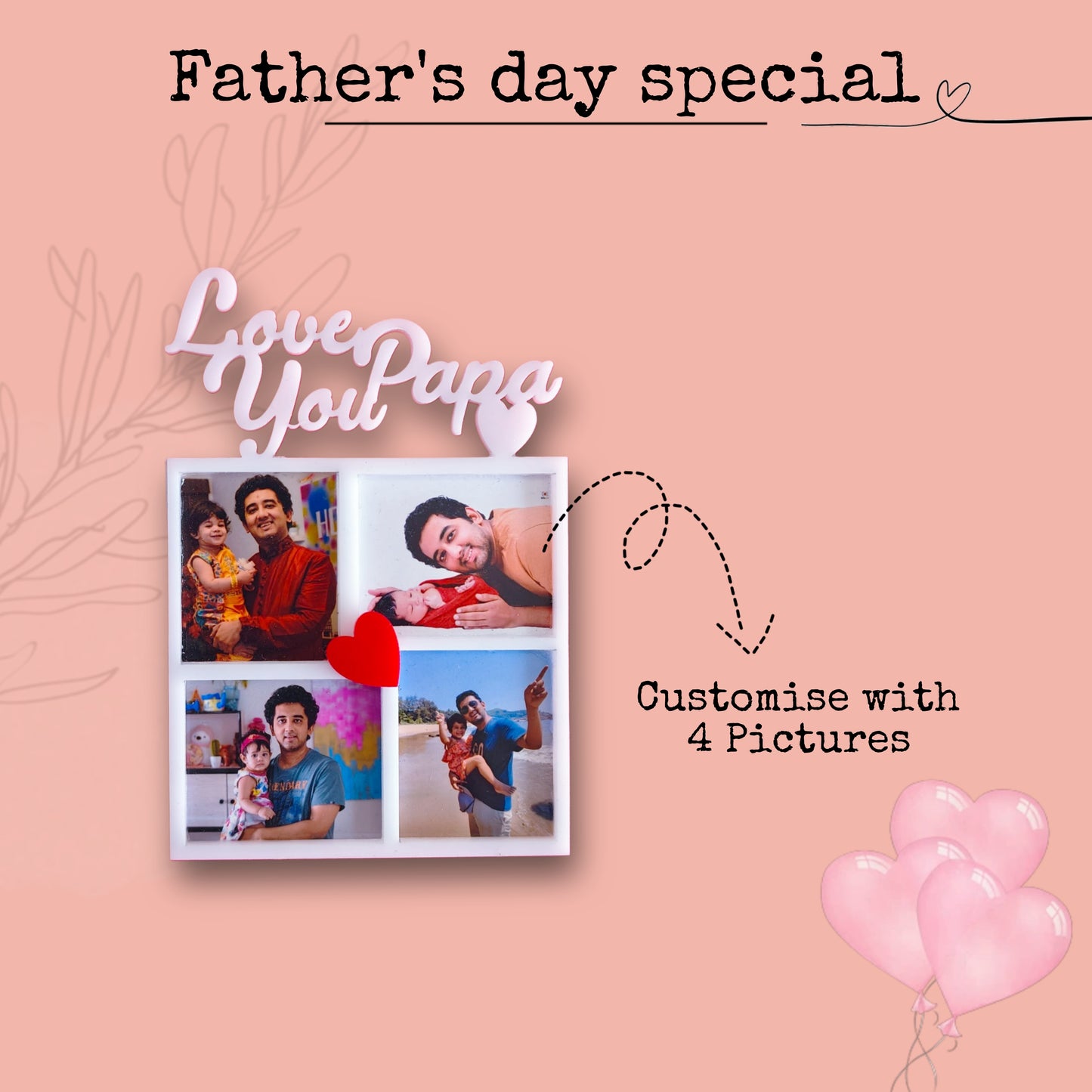 PHOTO COLLAGE FRIDGE MAGNET - Father's Day