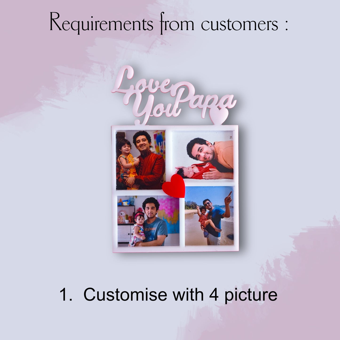 PHOTO COLLAGE FRIDGE MAGNET - Father's Day
