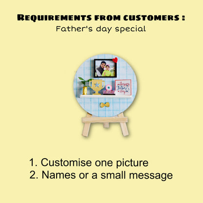 "HAPPY WISHES" MINIATURE SHELF - FATHER'S DAY
